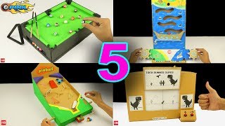 5 Amazing Cardboard Games Compilation [upl. by Oly875]