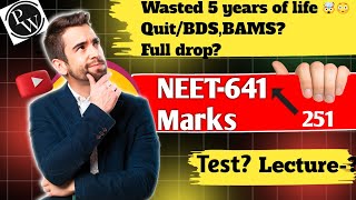 NEET 2024 marks 641PW going to BDS 5 Drop [upl. by Hildebrandt443]