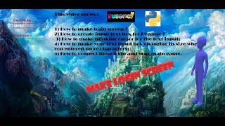 Pygame  How to make internet login  make text input box  connect main game to login screen [upl. by Llesram]