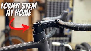 HOW TO LOWER SCOTT ADDICTFOIL RC STEM WITHOUT CUTTING STEERER SICK EDIT INVOLVED [upl. by Ariaj]