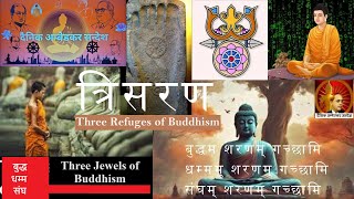 Trisaran Vandana meaning  Buddha Vandana I Triratna I Three Jewels of Buddhism Three Refuges [upl. by Okihcas]