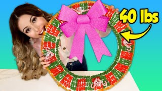 I Made A GIANT Edible Wreath  Super Large Food [upl. by Betti]