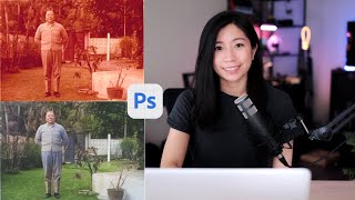 REPAIR OLD PHOTOS IN PHOTOSHOP USING AI  Easy tutorial to restore and colorize old photos [upl. by Reviel]