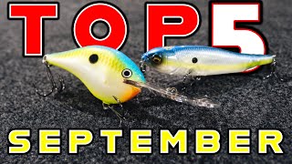 Top 5 Baits For September Bass Fishing [upl. by Edla]