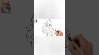 How to Draw a Unicorn🦄StepbyStep Drawing Tutorial for Kids🎨Cartoon Illustration For Toddlers🌈Remix [upl. by Gustaf34]