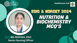 BIOCHEMISTRY AND NUTRITION MCQS esicnursingexam [upl. by Kantor]