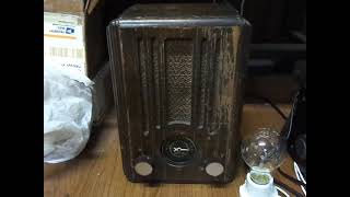 マグネチックスピーカーの音 その 4 著作権フリーの音源 Prewar valve radio Matsushita Z20 [upl. by Alian14]