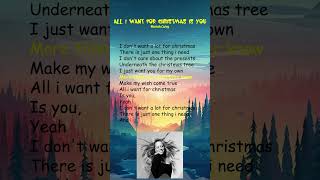 Mariah Carey  All I Want For Christmas Is You Lyrics shorts [upl. by Nuli]