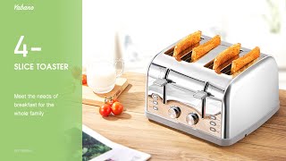 Yabano Toaster 4 Slice Extra Wide Slots  4 slice toasters  best toaster 4 slice [upl. by Shanta]