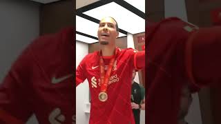 Van Dijk forced Matip to sing his song🎤 liverpool [upl. by Nalac68]