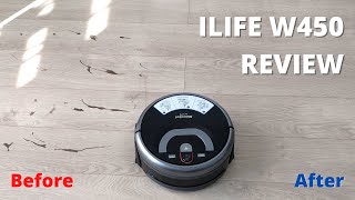 ILIFE Shinebot W450 Mopping Robot Review [upl. by Velvet]