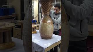 I Turn a 30K Pieces Vase 🤯 wood woodworking diy [upl. by Stefano]