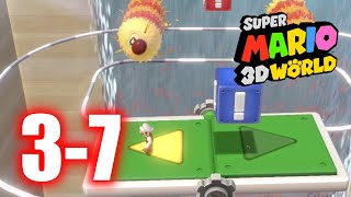 Super Mario 3D World  37 Switchboard Falls  All Stars amp Stamp 100 Gameplay Walkthrough [upl. by Airdnala]