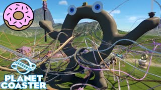 RIDING ALL THE RIDES IN DONUT PARK  Planet Coaster [upl. by Lorrimer]