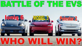 BATTLE OF THE EVs Tesla vs Hyundai vs Polestar—Who Goes the Distance [upl. by Rezeile]