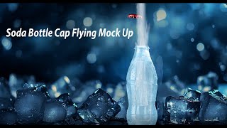 soda water bottle gas pressure cap flying offbottle mock upsoft drink mock upbottle cap flying [upl. by Nuawtna]