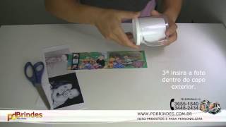 caneca de acrilico para foto para Personalizar  PD Brindes [upl. by Ynove842]