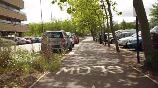 V7 SAXON ST SOUTHBOUND MILTON KEYNES RED PATH JOURNEY on bicycle [upl. by Sukram]