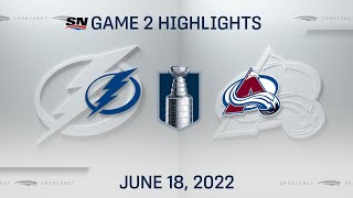 Stanley Cup Final Game 2 Highlights  Lightning vs Avalanche  June 18 2022 [upl. by Niamjneb]