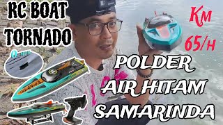 Best RC Speed Boat Henglong Tornado Polder Air Hitam Samarinda [upl. by Bozovich701]