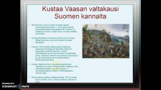 Kustaa Vaasan valtakausi Suomen kannalta [upl. by Ahsimrac]