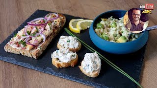 3 RECETTES  APERO DINATOIRE FACILE AVEC DU POISSON  TARTINE RILLETTES CEVICHE [upl. by Rahas]