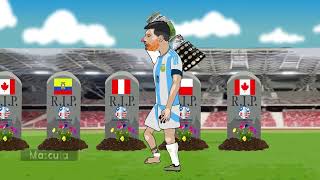 In chaos and despite injured Lionel Messi Argentina wins the Copa America 2024 [upl. by Eenet]