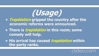 Trepidation Pronunciation Meaning and Usage [upl. by Anawait]