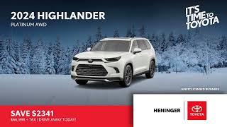 2024 Toyota Highlander Platinum AWD  SAVE 2341 [upl. by Nnylyt538]