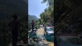 Stone fell on JCB narrow escape risky driver in uk video nature landslide shortvideo stones [upl. by Eula]