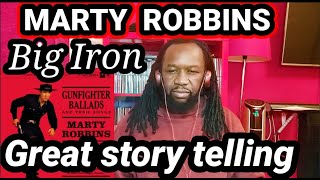 Amazing story telling MARTY ROBBINS  BIG IRON REACTION  First time hearing [upl. by Akenna]