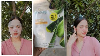 Aloevera facial sheet mask made in korea🇰🇷 Aloevera facial sheet mask review 🥰 [upl. by Tibbs]