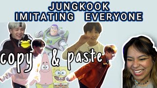 Jungkook imitating everyone amp everything  First Time Reaction [upl. by Aser926]