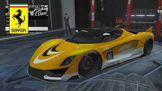 GTA 5  Updated Grotti Turismo R Race Build Customization Ferrari Laferrari [upl. by Annaert561]