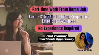 Earn 15hr Peer Support Moderator Job  Parttime Work From Home No Experience Job Anyone can Apply [upl. by Perkoff]