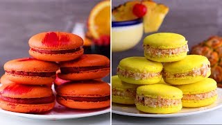 6 Way Yummy Macarons Recipe Easy  Learn How to Bake Delicious French Macarons  DIY Dessert Ideas [upl. by Nairahcaz]