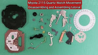 How to disassembling and assembling Japan Miyota 2115 quartz movement TrendWatchLab [upl. by Goodyear]