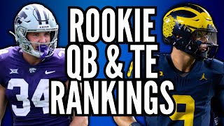 Dynasty Rookies Top 5 Quarterback amp Tight End Rankings [upl. by Celtic]