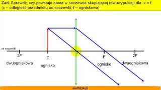 Czy powstaje obraz w soczewce skupiającej xf  Zadanie  Matfiz24pl [upl. by Langelo]