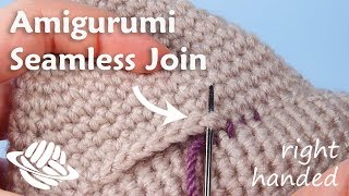 Amigurumi Seamless Join righthanded version [upl. by Yrram]