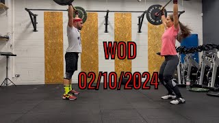 CrossFit  WOD 02102024  Wall Walk  Strict Pull Ups  Clean amp Jerk [upl. by Alyahs]