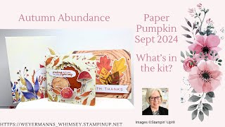 Paper Pumpkin Sept 2024 Un Boxing Autumn Abundance from Stampin Up [upl. by Aillimat]