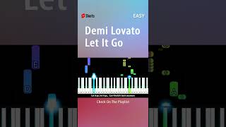 Demi Lovato  Let It Go  EASY Piano TUTORIAL by Piano Fun Play youtubeshorts shorts [upl. by Noble]