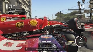 HUGE MONTE CARLO CRASH F1 2015 Online w xMattyG [upl. by Odlanyer]