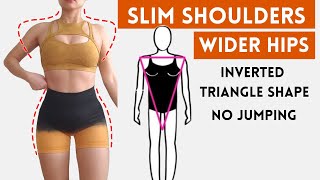 REDUCE broad shoulders GROW side booty harmonize inverted triangle shape in 30 days no jumping [upl. by Arndt]