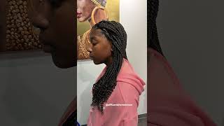 Knotless box braids with curly ends [upl. by Meris]