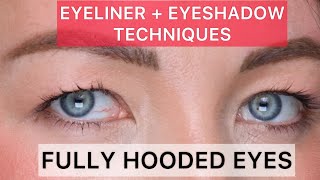 EYELINER TECHNIQUES FOR FULLY HOODED EYES  MAKEUP FUNDAMENTALS ✔️ [upl. by Yramanna]