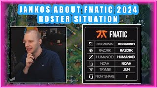 Jankos About FNATIC 2024 ROSTER Situation 👀 [upl. by Liu133]