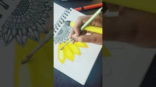 Floral Mandala Series 1 ytshorts artvlog handmadecard diy artandcraft viralshorts trendingart [upl. by Annoyik]