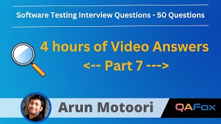 Software Testing Interview Questions  Part 7  50 Questions Answered [upl. by Yelnats]